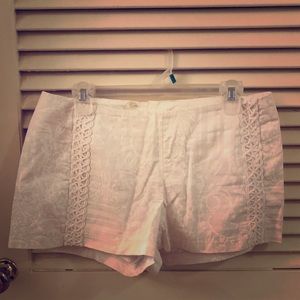 White Patterned Lilly Pulitzer Shorts